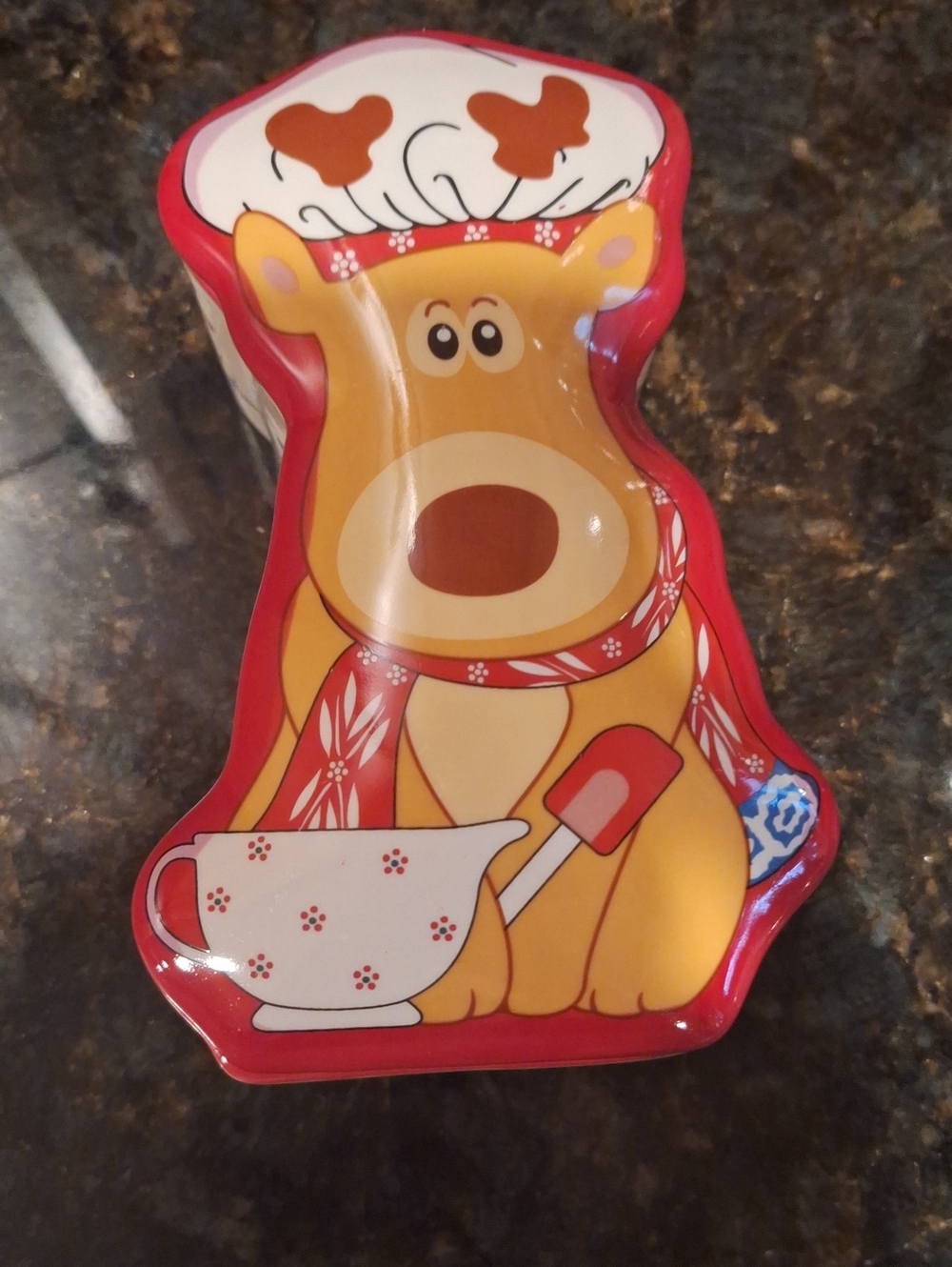 Temp-tations By Tara Ceramic Reindeer Trinket Box Red and Gold